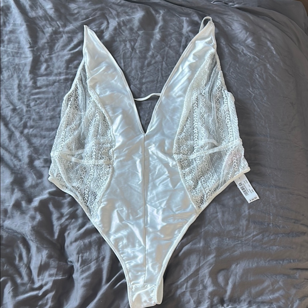 La Vie En Rose White Lace Bodysuit